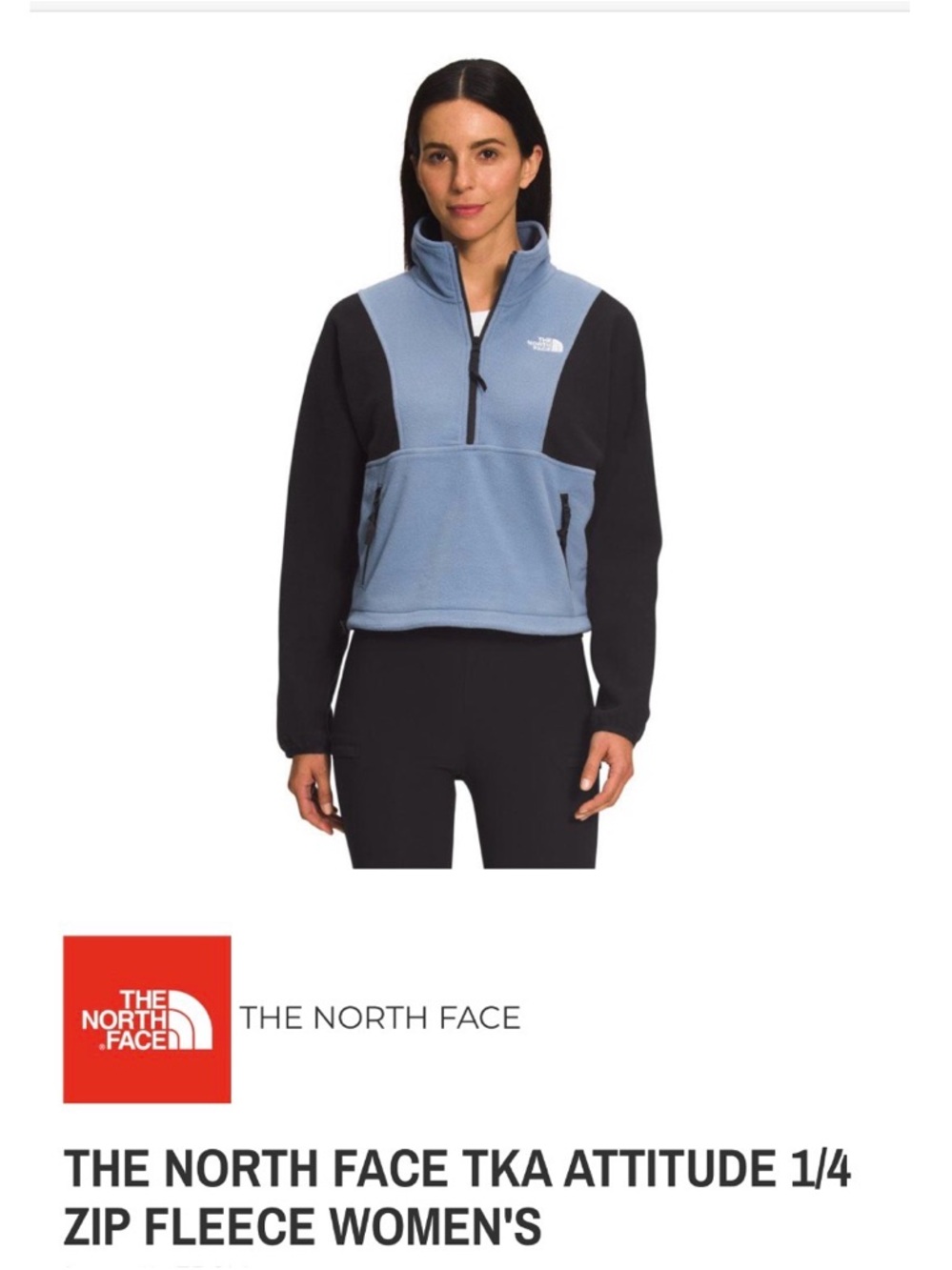 The North Face Women's Light Blue Fleece Jacket S nearly new!